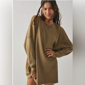 Early Night Thermal Pullover in Almond Free People Intimately OVERSIZED